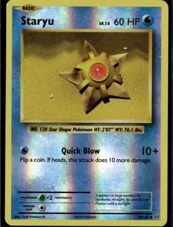 Staryu Common XY Evolutions 30/108 Water Reverse Holo Pokemon Card - Image 1
