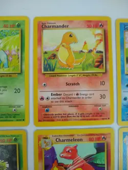 Vintage Pokemon Base Set Card Lot – Starters Pikachu Eevee Bulbasaur Charmander - Image 4