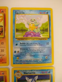 Vintage Pokemon Base Set Card Lot – Starters Pikachu Eevee Bulbasaur Charmander - Image 5