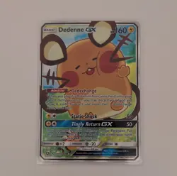 Pokemon Dedenne GX Full Art Ultra Rare Holo 195a/214 Unbroken Bonds - Image 1