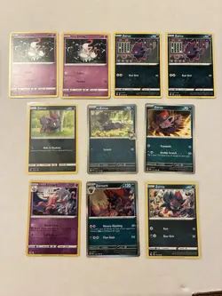 Lot Of 10 Zorua and Zoroark Pokemon Cards - Image 1