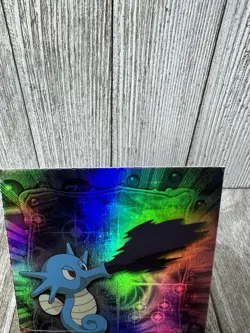 Horsea Topps Blue Logo Pokemon Series 2 Rainbow Foil #116 Holo MP - Image 5