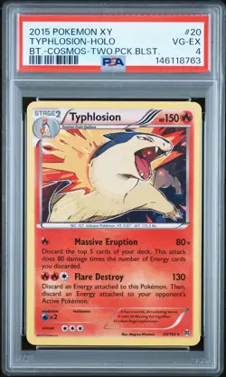 2015 POKEMON XY BREAKTHROUGH #20 TYPHLOSION-HOLO PSA 4 - Image 1