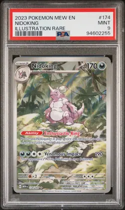 2023 POKEMON MEW EN-151 ILLUSTRATION RARE #174 NIDOKING PSA 9 - Image 1