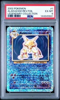 Alakazam Reverse Holo #1 Legendary Collection 2002 Pokemon - PSA 6 - Image 1
