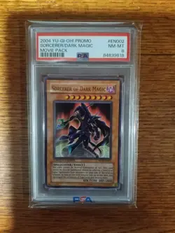 2004 Yu Gi Oh! Promo - Movie Pack #MOV-EN002 Sorcerer of Dark Magic - PSA 8 - Image 1