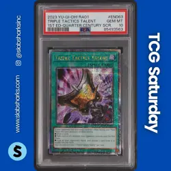 2023 YU-GI-OH! 25TH ANV COLLECT. 1ST ED #RA01-EN063 TRIPLE TACTICS TALENT PSA 10 - Image 1