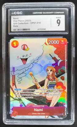 2023 ONE PIECE NAMI GIFT COLLECTION RARE OP01-016 CGC 9 B PT - Image 1