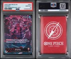 2025 ONE PIECE ENGLISH 2ND ANNIVERSARY SET OP09-001 SHANKS PSA 10 - Image 3