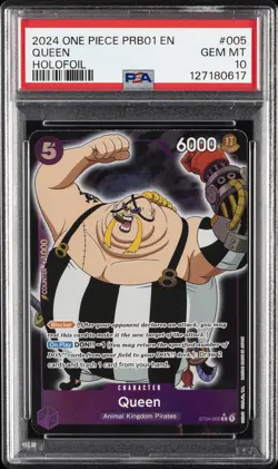 2024 ONE PIECE PRB01-PREMIUM BOOSTER- HE BEST- HOLOFOIL #005 QUEEN PSA 10 - Image 1