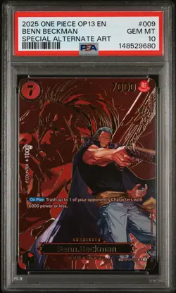 2025 ONE PIECE CARRYING ON HIS WILL SPECIAL ALT ART #009 BENN BECKMAN PSA 10 - Image 1