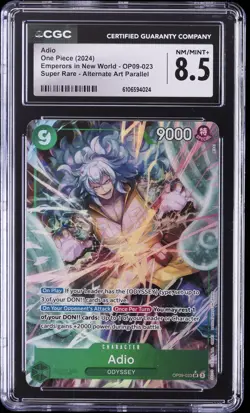 2024 ONE PIECE EMPERORS IN NEW WORLD ALTERNATE ART #OP09023 ADIO CGC 8.5 - Image 1