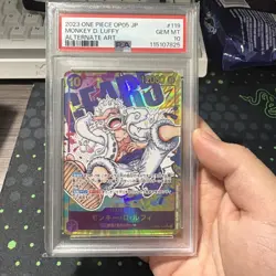 GEAR 5 Monkey D. Luffy One Piece OP05 Awakening/New Era SEC Japanese #119 PSA 10 - Image 1