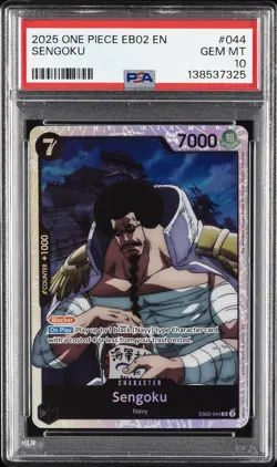 2025 ONE PIECE EB02-EXTRA BOOSTER ANIME 25TH COLLECTION #044 SENGOKU PSA 10 - Image 1