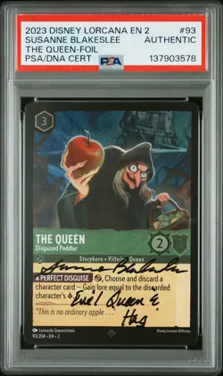 2023 DISNEY LORCANA SUSANNE BLAKESLEE SIGNED FOIL THE QUEEN PSA AUTH AUTO AUTH - Image 1