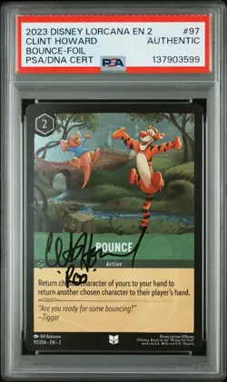 2023 DISNEY LORCANA CLINT HOWARD SIGNED FOIL #97 BOUNCE PSA AUTH AUTO AUTH - Image 1