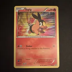 Pokemon TCG Tepig BW02 Black & White Promo Holo Rare Basic Card 2011 English - Image 1