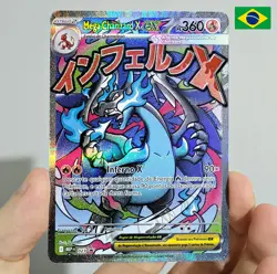 Pokemon TCG Mega Charizard X ex 023 SAR Black Star Promo Portuguese Card NM - Image 1