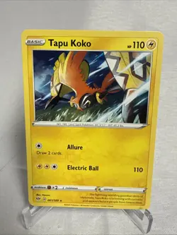 Tapu Koko 061/189 Darkness Ablaze NM Rare Pokemon Card - Image 1