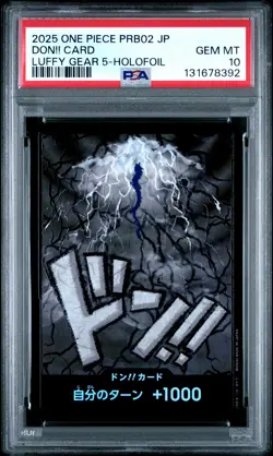 2025 ONE PIECE JAPANESE PRB02-MONKEY D. LUFFY GEAR 5-FOIL DON!! CARD PSA 10 - Image 1