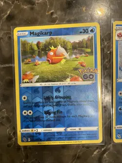 Pokemon TCG Gyarados Holo Rare and Magikarp Holo Rare Pokemon Go Card - Image 3