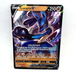 Lucario V 027/073 Holo Rare V Champion's Path Pokemon TCG Card - Image 1