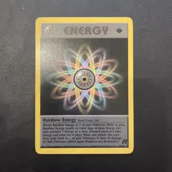Rainbow Energy 80/82 1st Edition Team Rocket Non Holo Rare Pokemon Card - Image 1