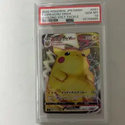 PSA 10 GEM MINT Pokemon Card JP Pikachu VMAX FA Amazing Volt Tackle s4 031 - Image 1