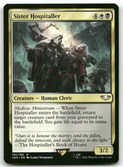 Sister Hospitaller 141 MTG Universes Beyond: Warhammer 40,000 R NM - Image 1