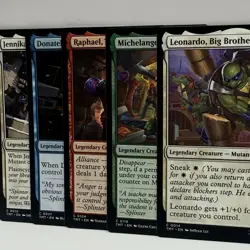 Lot of 5 MTG TMNT Ninja Turtles Leonardo Raphael Michaelangelo Donatello Jennika - Image 1