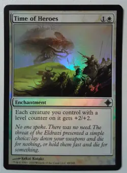 Time of Heroes *FOIL Uncommon* Magic MtG x1 Rise of the Eldrazi SP - Image 1