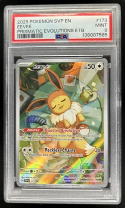 2025 Pokemon SV Black Star Promos - SVP EN Eevee #173 PSA 9 - Image 1