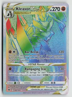 Kleavor VSTAR Secret 196/189 Pokemon SWSH10: Astral Radiance Secret Rare NM - Image 1