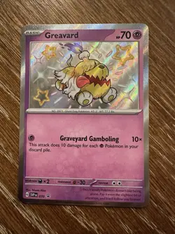 Greavard 070 Black Star Promo Pokemon Shiny Holo Card NM - Image 1