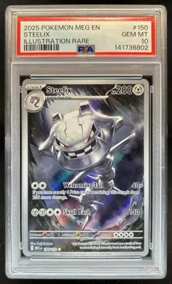 2025 Pokemon Mega Evolution Steelix Illustration Rare #150/132 PSA 10 GEM MINT - Image 1
