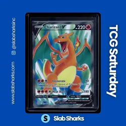 2022 POKEMON SWSH BRILLIANT STARS #153/172 CHARIZARD V FULL ART ULTRA RARE - Image 1