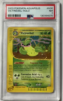 2003 POKEMON AQUAPOLIS #H30 VICTREEBEL Vintage HOLO PSA 7 Near Mint! Very Clean - Image 1