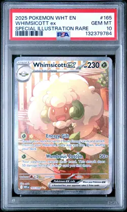 2025 POKEMON WHT EN-WHITE FLARE SPECIAL ILLUSTRATION RARE WHIMSICOTT EX PSA 10 - Image 1
