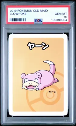 2019 POKEMON OLD MAID SLOWPOKE PSA 10 - Image 1