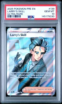 2025 POKEMON PRE EN-PRISMATIC EVOLUTIONS ULTRA RARE #139 LARRY'S SKILL PSA 10 - Image 1