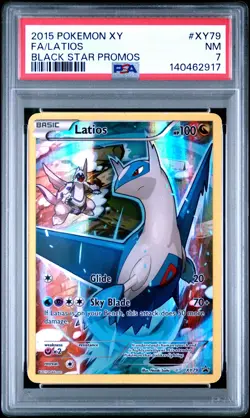 2015 POKEMON XY BLACK STAR PROMOS #XY79 FULL ART/LATIOS PSA 7 - Image 1