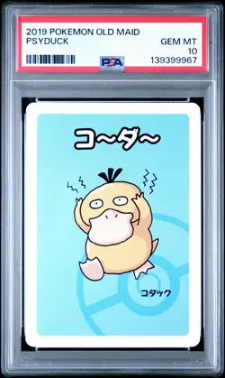 2019 POKEMON OLD MAID PSYDUCK PSA 10 - Image 1