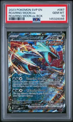2023 POKEMON SVP EN-SV BLACK STAR PROMO #067 ROARING MOON EX PSA 10 - Image 1