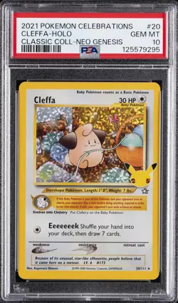 2021 POKEMON CELEBRATIONS CLASSIC COLLECTION #20 CLEFFA-HOLO PSA 10 - Image 1