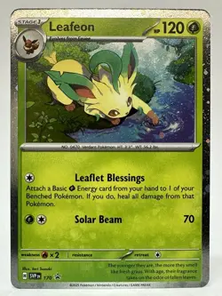 Pokemon TCG Leafeon SVP 170 Black Star Promo Prismatic Evolutions - SWIRLS🌀 - Image 3