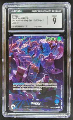 2025 ONE PIECE BUGGY 2ND ANNIVERSARY SET LEADER OP09-042 CGC 9 A PT - Image 1