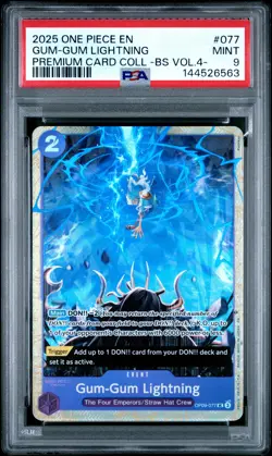 2025 ONE PIECE PREMIUM COLLECTION-BEST SELECTION VOL.4 GUM-GUM LIGHTNING PSA 9 - Image 1