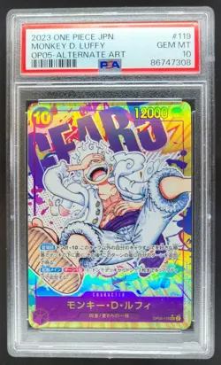 2023 One Piece JP Monkey.D.Luffy Secret Rare Alternative Art OP05-119 PSA 10 JP2 - Image 1