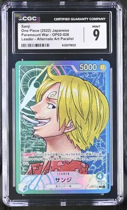 Sanji (Parallel) OP02-026 L Paramount War - ONE PIECE Japanese CGC Mint 9 - Image 1