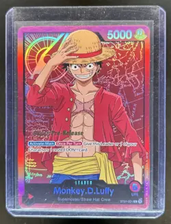 2022 One Piece ST01 EN Monkey D. Luffy Super Pre-Release #ST01-001 - Image 1